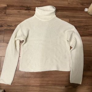 White turtle neck knit sweater- Ardene